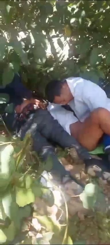 Youth day schoolgirl gangbang in the bushes